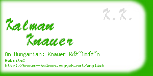 kalman knauer business card